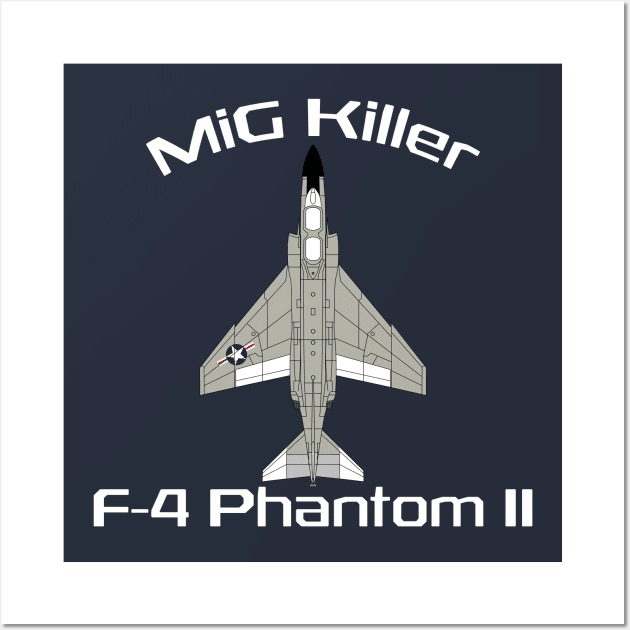 F-4 Phantom - MiG Killer (Navy/Marines) Wall Art by BearCaveDesigns